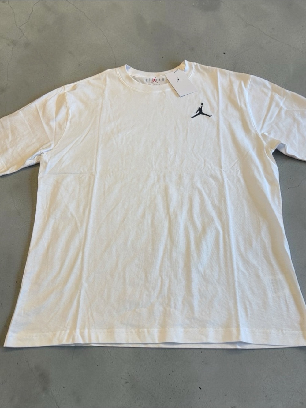 Jordan White Short-Sleeve Crew T-Shirt with Black Jumpman